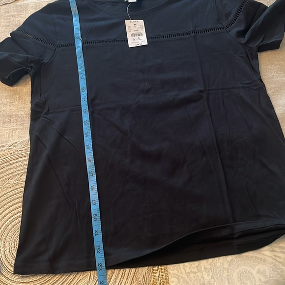 NWT J. Crew Black Cotton T-Shirt Embellished Nd simple yet beautiful! - Picture 6 of 7